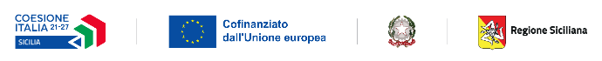 Coesione Italia 21-27 Sicilia, Cofinanziato dall'Unione europea, Repubblica Italiana, Regione Siciliana